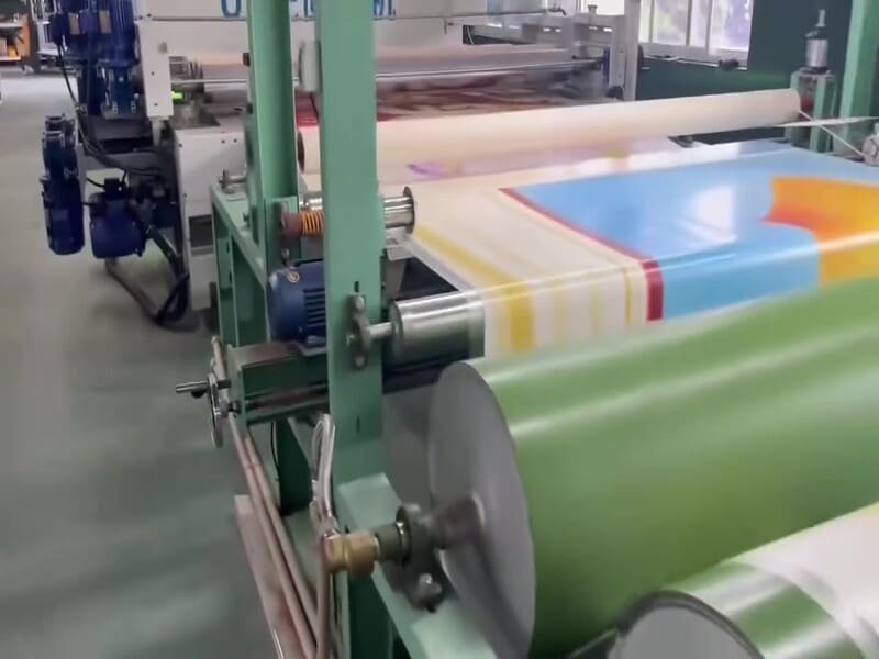 PVC flooring quality control lab with testing machines